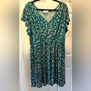 Kaileigh Katy Green Floral Dress
